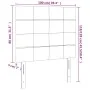 Kopfteil mit LED-Leuchten, cremefarbener Stoff, 100 x 5 x 118/128 cm von vidaXL, Kopf- und Fußteile - Ref: Foro24-3122419, Pr...