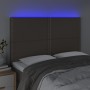 Kopfteil mit LED-Leuchten, taupegrauer Stoff, 144 x 5 x 118/128 cm von vidaXL, Kopf- und Fußteile - Ref: Foro24-3122286, Prei...