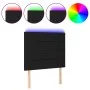 Headboard with LED lights black fabric 80x5x118/128 cm by vidaXL, Headboards and footboards - Ref: Foro24-3122400, Price: 59,...