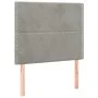 Headboard with LED lights light gray velvet 100x5x118/128 cm by vidaXL, Headboards and footboards - Ref: Foro24-3122326, Pric...