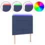 Headboard with LED lights blue fabric 80x5x118/128 cm by vidaXL, Headboards and footboards - Ref: Foro24-3122404, Price: 68,1...