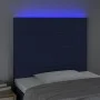 Headboard with LED lights blue fabric 80x5x118/128 cm by vidaXL, Headboards and footboards - Ref: Foro24-3122404, Price: 68,1...