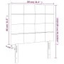 Kopfteil mit LED-Lichtern aus blauem Stoff, 80 x 5 x 118/128 cm von vidaXL, Kopf- und Fußteile - Ref: Foro24-3122404, Preis: ...