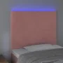 Rosafarbenes Samtkopfteil mit LED-Leuchten, 100 x 5 x 118/128 cm von vidaXL, Kopf- und Fußteile - Ref: Foro24-3122191, Preis:...