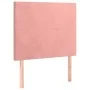 Cabecero con luces LED terciopelo rosa 100x5x118/128 cm de vidaXL, Cabeceros y pies de cama - Ref: Foro24-3122191, Precio: 63...