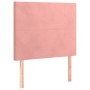 Pink velvet headboard with LED lights 100x5x118/128 cm by vidaXL, Headboards and footboards - Ref: Foro24-3122191, Price: 61,...
