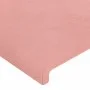 Cabecero con luces LED terciopelo rosa 100x5x118/128 cm de vidaXL, Cabeceros y pies de cama - Ref: Foro24-3122191, Precio: 63...