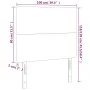 Rosafarbenes Samtkopfteil mit LED-Leuchten, 100 x 5 x 118/128 cm von vidaXL, Kopf- und Fußteile - Ref: Foro24-3122191, Preis:...