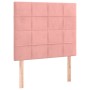 Rosafarbenes Samtkopfteil mit LED-Leuchten, 90 x 5 x 118/128 cm von vidaXL, Kopf- und Fußteile - Ref: Foro24-3122465, Preis: ...