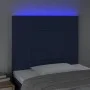 Headboard with LED lights blue fabric 100x5x118/128 cm by vidaXL, Headboards and footboards - Ref: Foro24-3122420, Price: 69,...