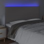 Kopfteil mit LED-Leuchten, graues Kunstleder, 200 x 5 x 118/128 cm von vidaXL, Kopf- und Fußteile - Ref: Foro24-3122256, Prei...