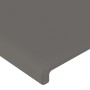 Kopfteil mit LED-Leuchten, graues Kunstleder, 200 x 5 x 118/128 cm von vidaXL, Kopf- und Fußteile - Ref: Foro24-3122256, Prei...