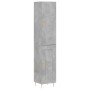 Aparador de madera contrachapada gris hormigón 34,5x34x180 cm