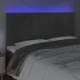 Headboard with LED lights dark gray velvet 200x5x118/128 cm by vidaXL, Headboards and footboards - Ref: Foro24-3122211, Price...