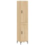Aparador de madera contrachapada roble Sonoma 34,5x34x180 cm