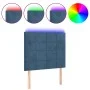 Headboard with LED lights dark blue velvet 100x5x118/128 cm by vidaXL, Headboards and footboards - Ref: Foro24-3122470, Price...