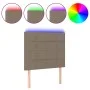 Headboard with LED lights taupe gray fabric 90x5x118/128 cm by vidaXL, Headboards and footboards - Ref: Foro24-3122410, Price...