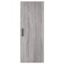 Aparador alto madera contrachapada gris Sonoma 34,5x34x180 cm