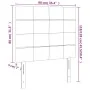 Headboard with LED lights taupe gray fabric 90x5x118/128 cm by vidaXL, Headboards and footboards - Ref: Foro24-3122410, Price...