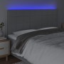 Kopfteil mit LED-Leuchten aus hellgrauem Stoff, 200 x 5 x 118/128 cm von vidaXL, Kopf- und Fußteile - Ref: Foro24-3122446, Pr...