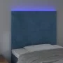 Kopfteil mit LED-Beleuchtung, dunkelblauer Samt, 100 x 5 x 118/128 cm von vidaXL, Kopf- und Fußteile - Ref: Foro24-3122190, P...