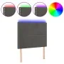 Kopfteil mit LED-Leuchten, dunkelgrauer Samt, 100 x 5 x 118/128 cm von vidaXL, Kopf- und Fußteile - Ref: Foro24-3122327, Prei...
