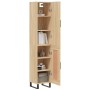 Aparador de madera contrachapada roble Sonoma 34,5x34x180 cm