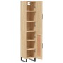 Aparador de madera contrachapada roble Sonoma 34,5x34x180 cm