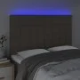 Headboard with LED lights taupe gray fabric 144x5x118/128 cm by vidaXL, Headboards and footboards - Ref: Foro24-3122426, Pric...