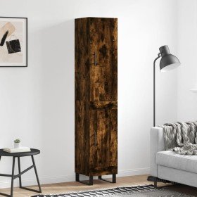 Aparador de madera contrachapada roble ahumado 34,5x34x180 cm Aparador de madera contrachapada roble ahumado 34,5x34x180 cm
