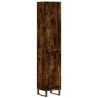 Aparador de madera contrachapada roble ahumado 34,5x34x180 cm