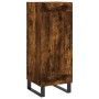 Aparador de madera contrachapada roble ahumado 34,5x34x180 cm