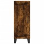 Aparador de madera contrachapada roble ahumado 34,5x34x180 cm