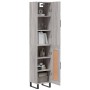 Aparador alto madera contrachapada gris Sonoma 34,5x34x180 cm
