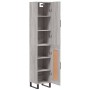 Aparador alto madera contrachapada gris Sonoma 34,5x34x180 cm