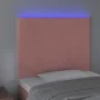 Pink velvet headboard with LED lights 90x5x118/128 cm by vidaXL, Headboards and footboards - Ref: Foro24-3122185, Price: 71,9...
