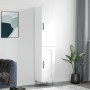 Aparador alto madera contrachapada blanco 34,5x34x180 cm