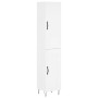 Aparador alto madera contrachapada blanco 34,5x34x180 cm