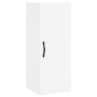 Aparador alto madera contrachapada blanco 34,5x34x180 cm