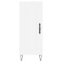 Aparador alto madera contrachapada blanco 34,5x34x180 cm