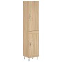 Aparador de madera contrachapada roble Sonoma 34,5x34x180 cm