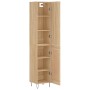 Aparador de madera contrachapada roble Sonoma 34,5x34x180 cm