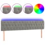 Light gray velvet headboard with LED 200x7x78/88 cm by vidaXL, Headboards and footboards - Ref: Foro24-3122014, Price: 87,57 ...