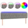 Light gray velvet headboard with LED 200x7x78/88 cm by vidaXL, Headboards and footboards - Ref: Foro24-3122014, Price: 86,58 ...