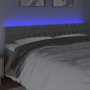 Hellgraues Samtkopfteil mit LED 200x7x78/88 cm von vidaXL, Kopf- und Fußteile - Ref: Foro24-3122014, Preis: 88,14 €, Rabatt: %