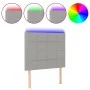 Headboard with LED lights light gray fabric 90x5x118/128 cm by vidaXL, Headboards and footboards - Ref: Foro24-3122406, Price...