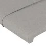 Headboard with LED lights light gray fabric 90x5x118/128 cm by vidaXL, Headboards and footboards - Ref: Foro24-3122406, Price...