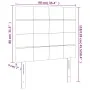 Headboard with LED lights light gray fabric 90x5x118/128 cm by vidaXL, Headboards and footboards - Ref: Foro24-3122406, Price...