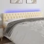 Cream fabric headboard with LED 200x7x78/88 cm by vidaXL, Headboards and footboards - Ref: Foro24-3121975, Price: 86,70 €, Di...