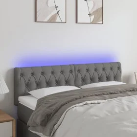 Kopfteil aus dunkelgrauem Stoff mit LED 160x7x78/88 cm von vidaXL, Kopf- und Fußteile - Ref: Foro24-3121955, Preis: 75,20 €, ...